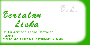 bertalan liska business card